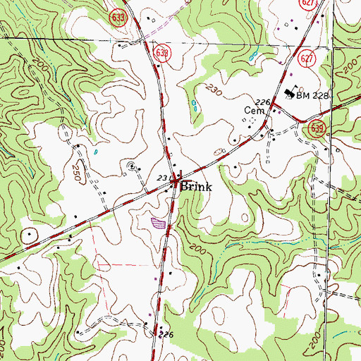 Topographic Map of Brink, VA