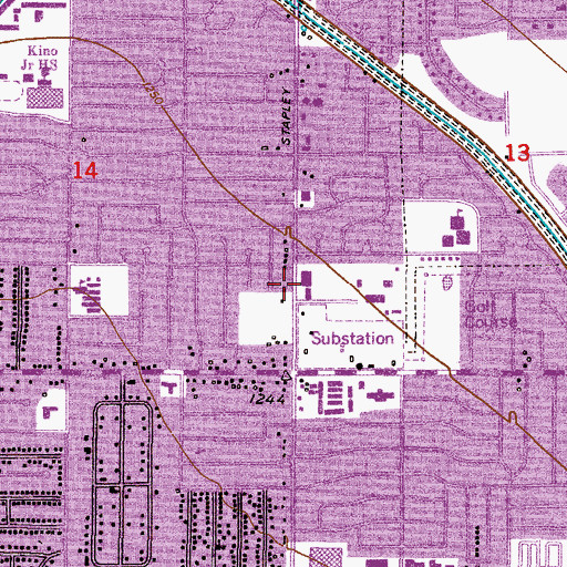 Topographic Map of Mesa Public Schools Administration Center, AZ