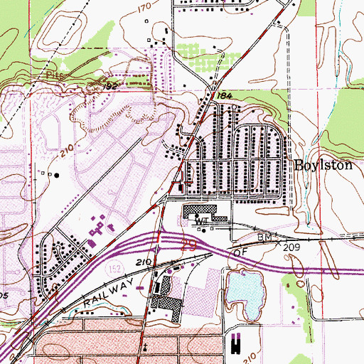 Topographic Map of Boylston Methodist Church, AL