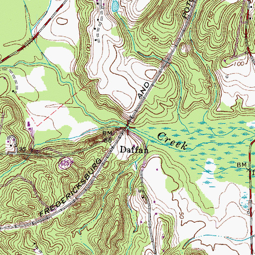 Topographic Map of Daffan, VA