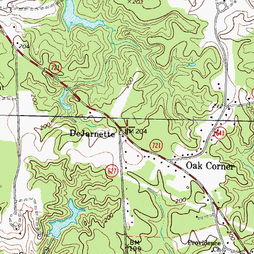 Topographic Map of DeJarnette, VA