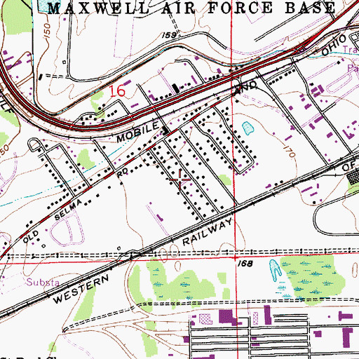 Topographic Map of Brickdale Estates, AL