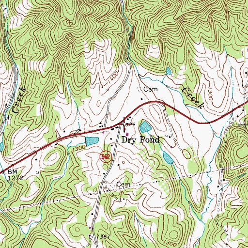 Topographic Map of Dry Pond, VA