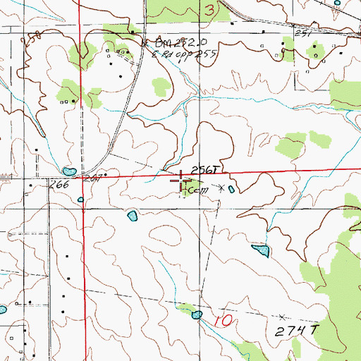 Topographic Map of Brighter Cemetery, AL