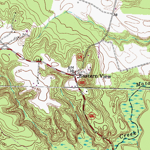 Topographic Map of Eastern View, VA