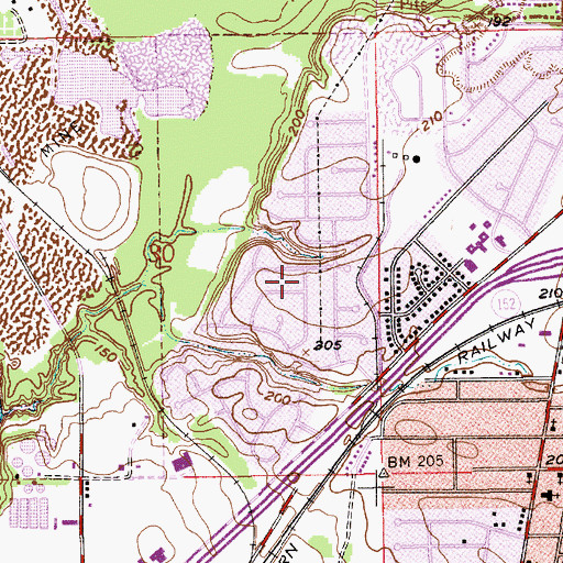 Topographic Map of Brookview Manor, AL