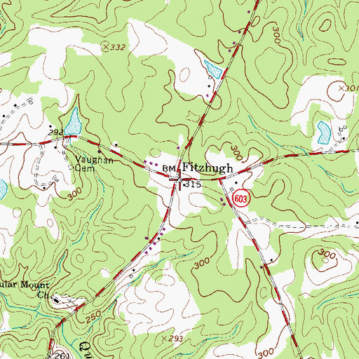 Topographic Map of Fitzhugh, VA