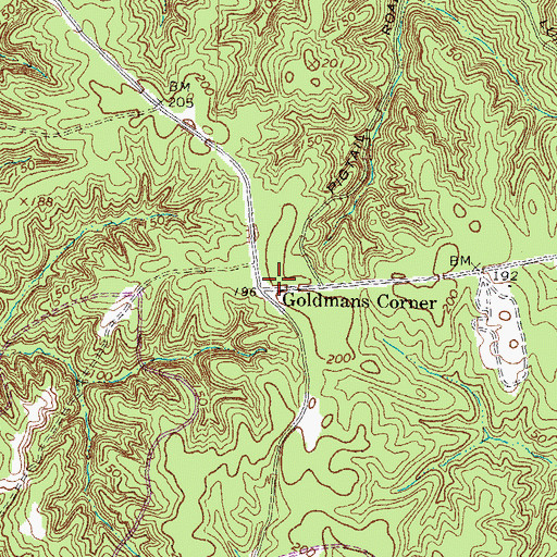 Topographic Map of Goldmans Corner, VA