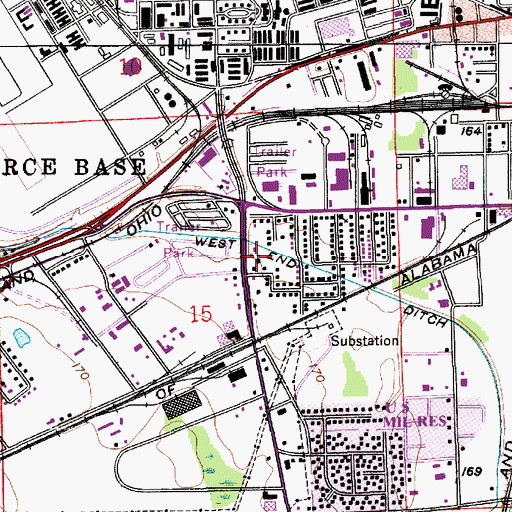 Topographic Map of Cannan Hill Baptist Church, AL