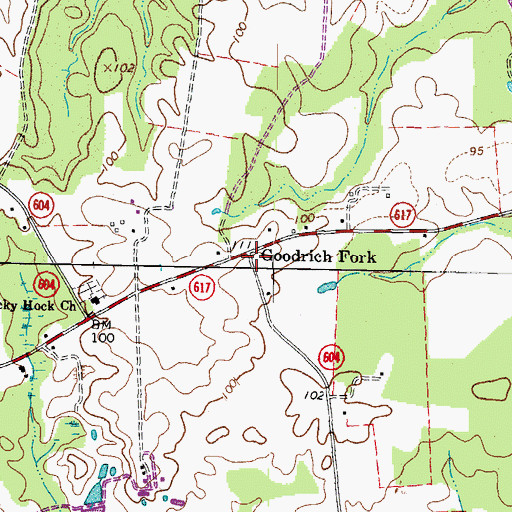 Topographic Map of Goodrich Fork, VA