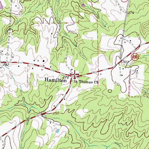 Topographic Map of Hamilton, VA