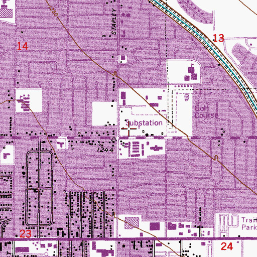 Topographic Map of Mesa Substation, AZ