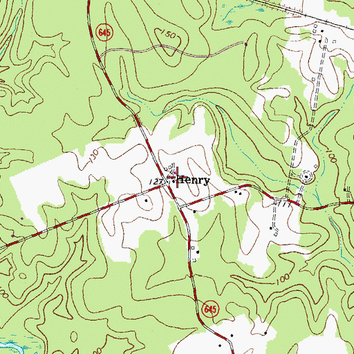 Topographic Map of Henry, VA