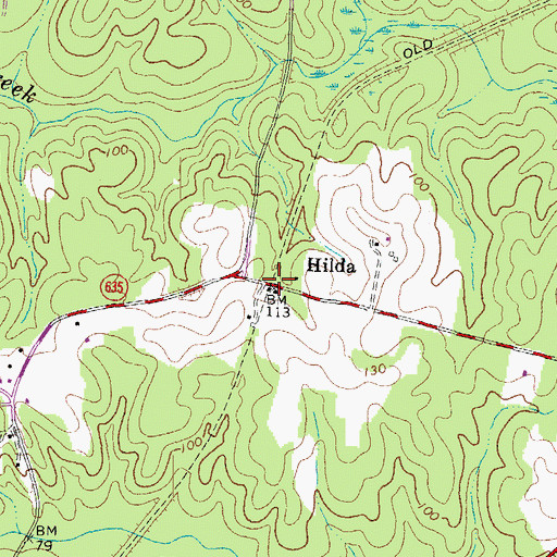 Topographic Map of Hilda, VA