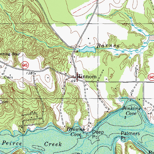 Topographic Map of Hinnom, VA