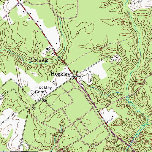 Topographic Map of Hockley, VA