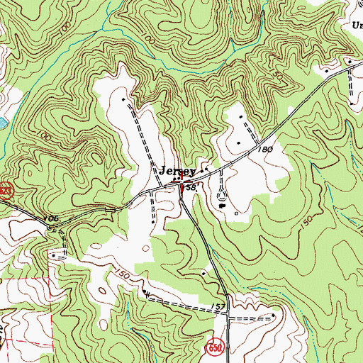Topographic Map of Jersey, VA