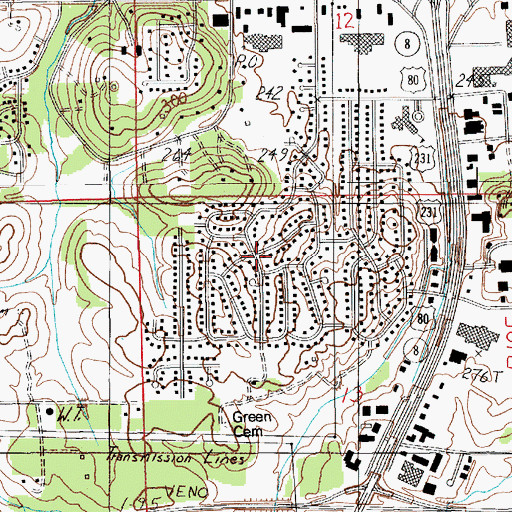 Topographic Map of Carol Villa, AL