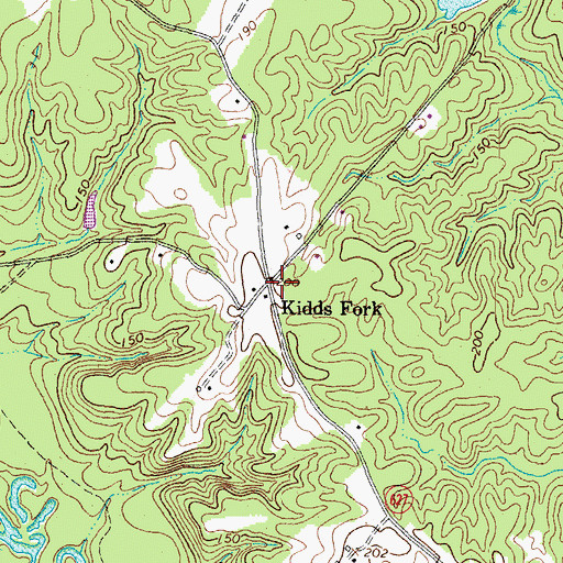 Topographic Map of Kidds Fork, VA