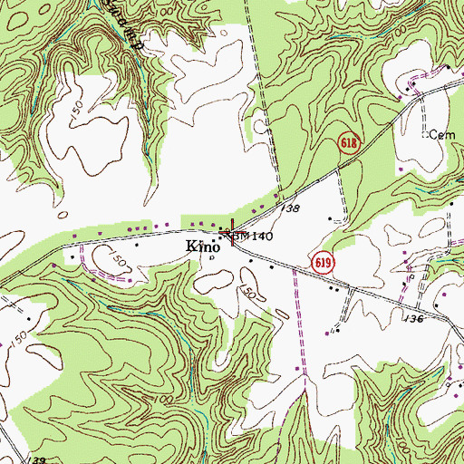 Topographic Map of Kino, VA