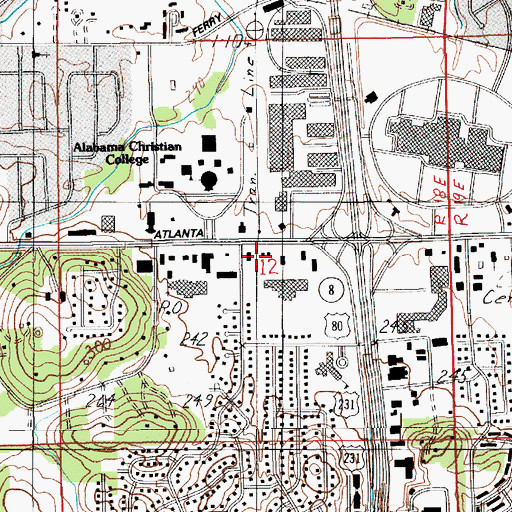 Topographic Map of Carol Villa Shopping Center, AL