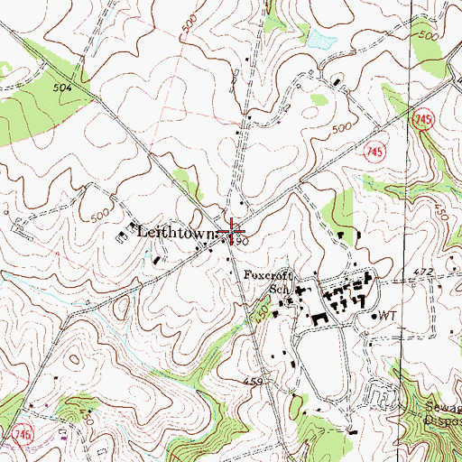 Topographic Map of Leithtown, VA