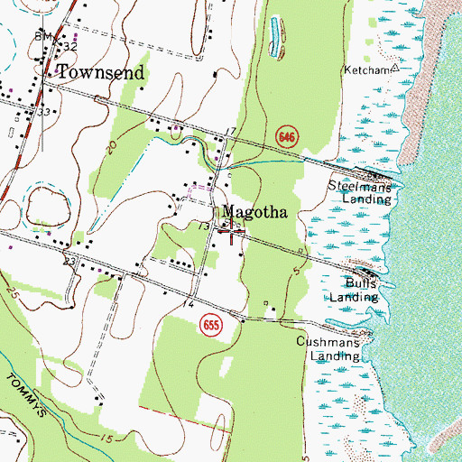 Topographic Map of Magotha, VA