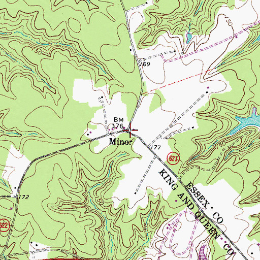 Topographic Map of Minor, VA