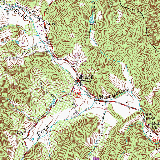 Topographic Map of Naff, VA
