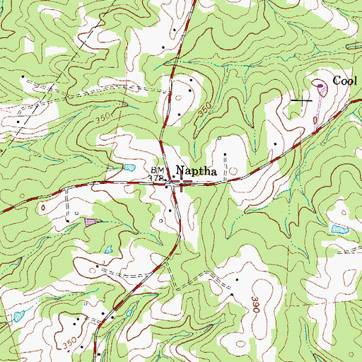 Topographic Map of Naptha, VA