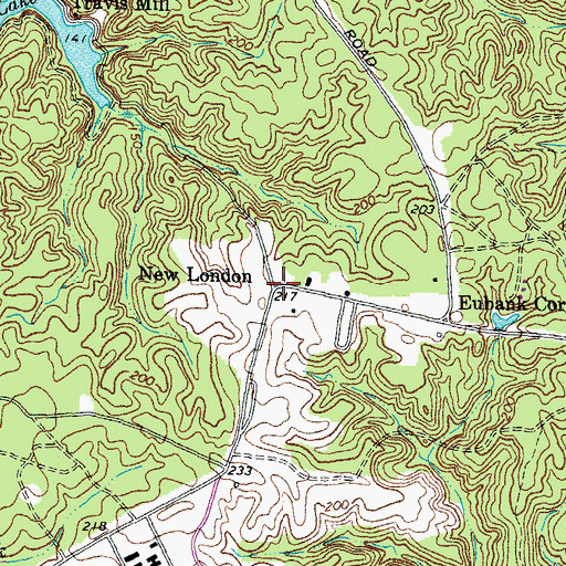 Topographic Map of New London, VA