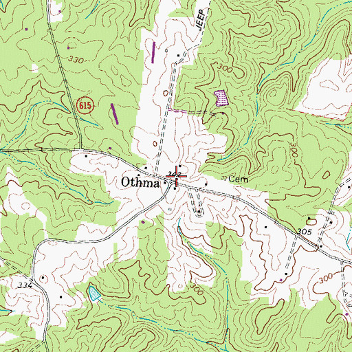 Topographic Map of Othma, VA