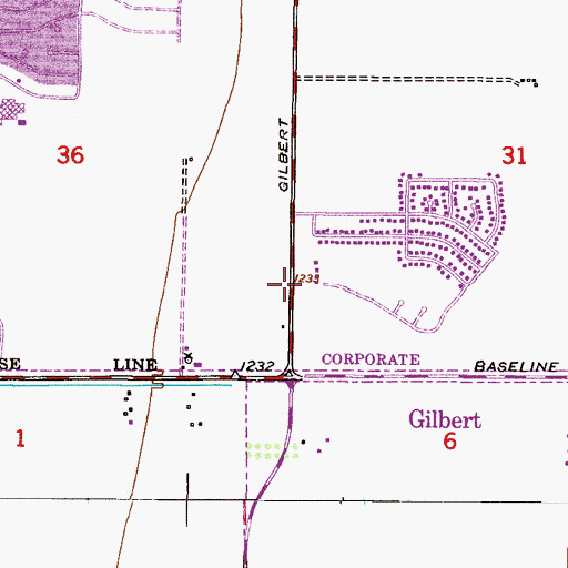 Topographic Map of Mesa Tierra Number Three Subdivision Water Retention Basin, AZ