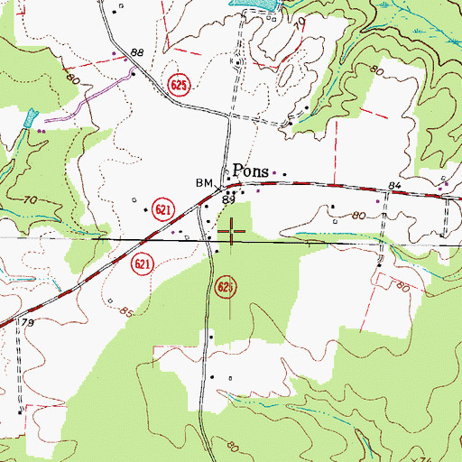 Topographic Map of Pons, VA