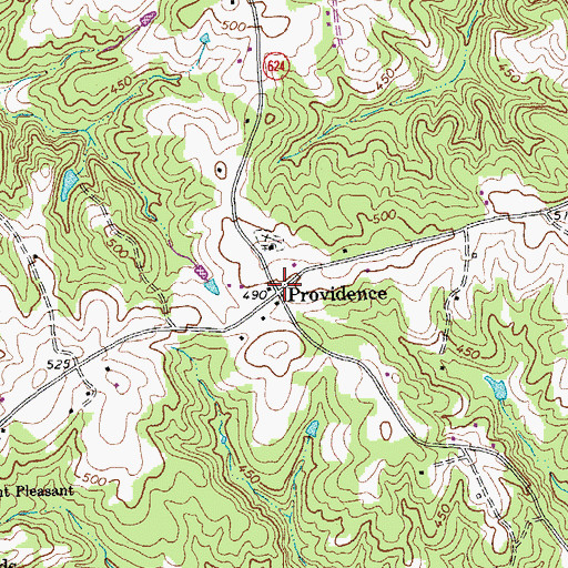 Topographic Map of Providence, VA