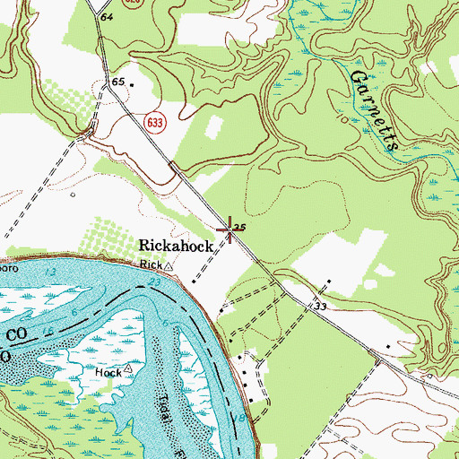 Topographic Map of Rickahock, VA