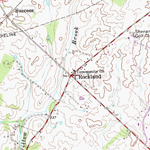 Topographic Map of Rockland, VA