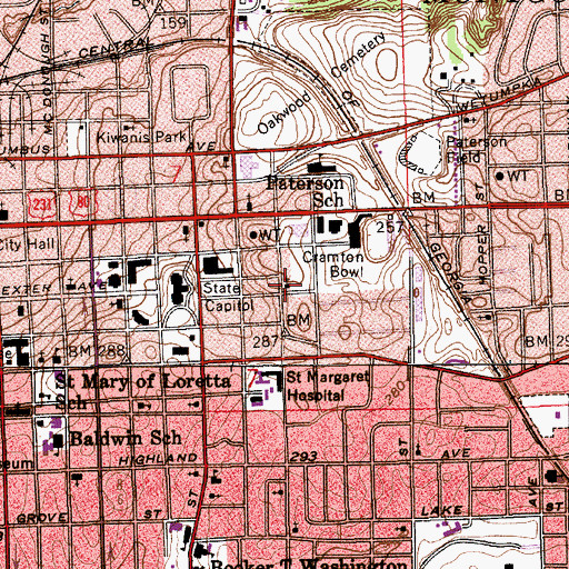 Topographic Map of Church of God, AL