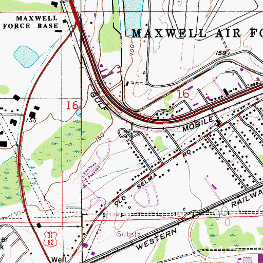 Topographic Map of Church of God of Prophecy, AL