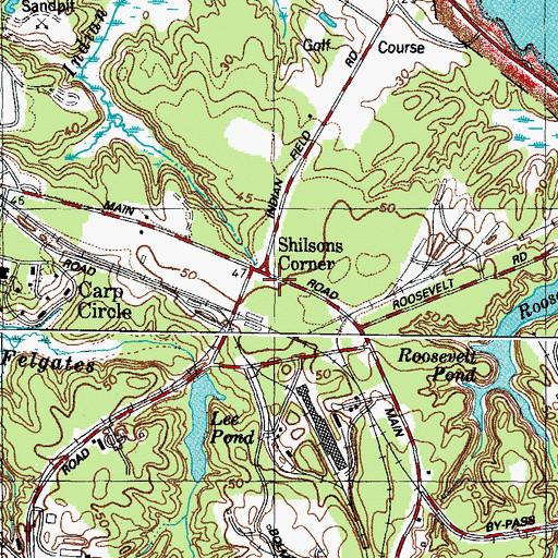 Topographic Map of Shilsons Corner, VA