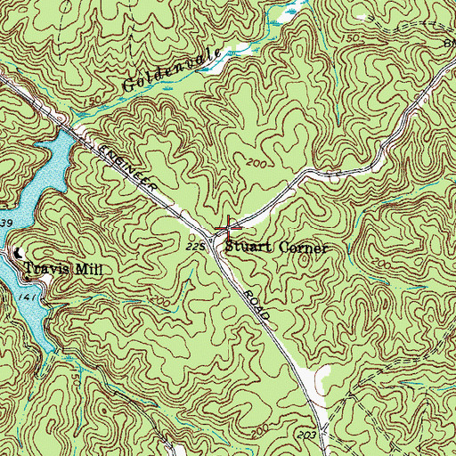 Topographic Map of Stuart Corner, VA
