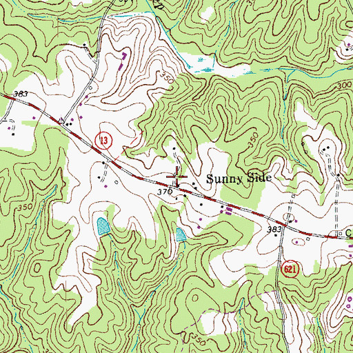 Topographic Map of Sunny Side, VA