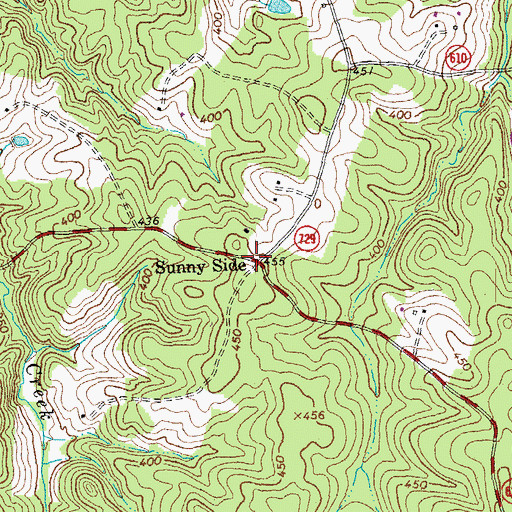 Topographic Map of Sunny Side, VA