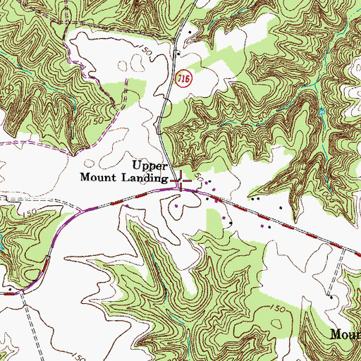 Topographic Map of Upper Mount Landing, VA
