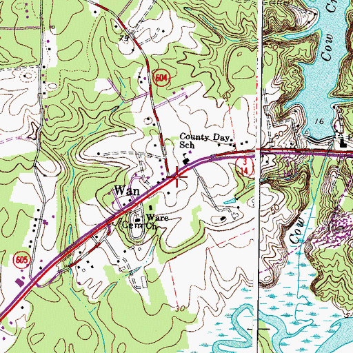 Topographic Map of Wan, VA
