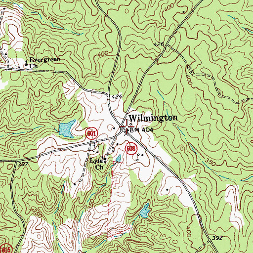 Topographic Map of Wilmington, VA