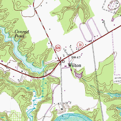 Topographic Map of Wilton, VA