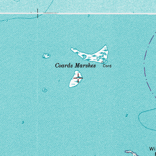 Topographic Map of Coards Marshes, VA