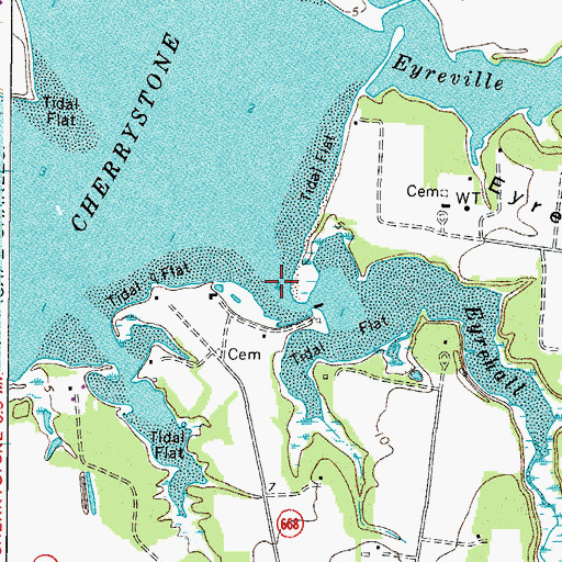 Topographic Map of Eyrehall Creek, VA