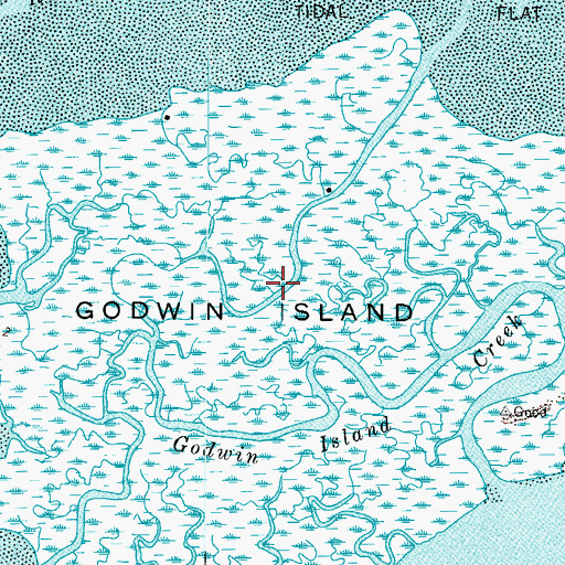 Topographic Map of Godwin Island, VA